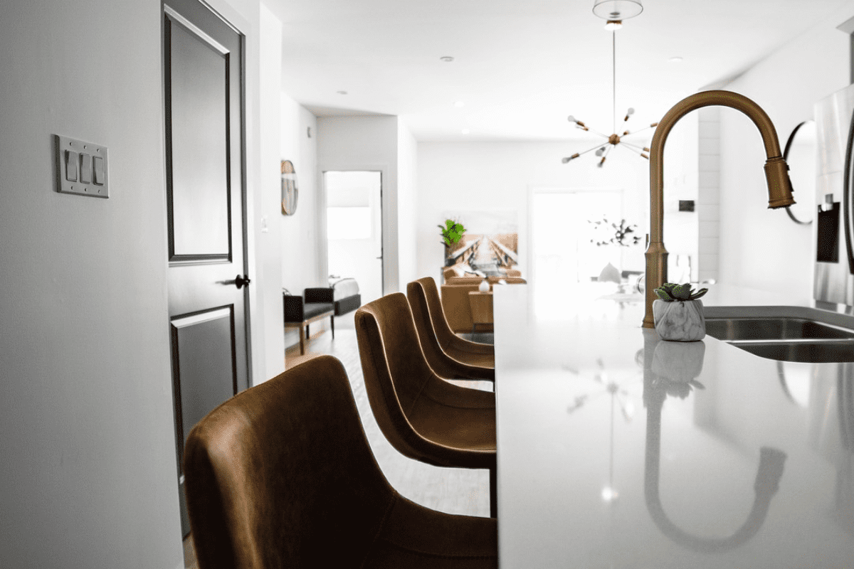 a retro kitchen would need barstools that offer a modern feel but are also retro inspired