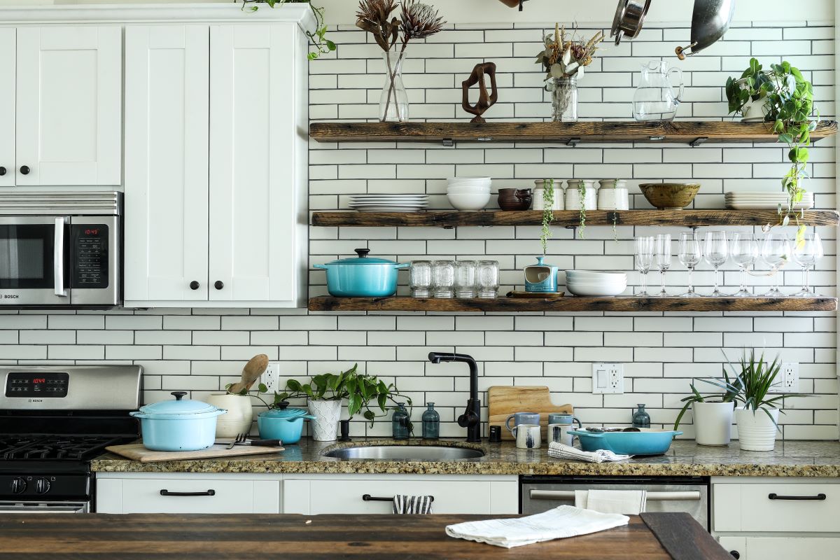 Add clear containers, vertical storage and corner cabinets to avoid wasted space.