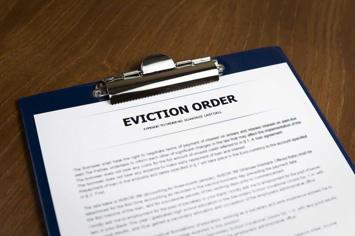An eviction order can prohibit you from renting again.