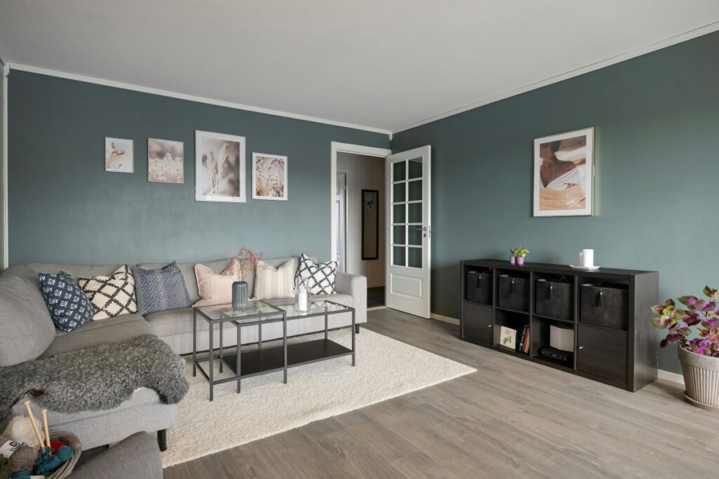 Living room with soft lighting and no sensory distractions to aid in creating a peaceful home