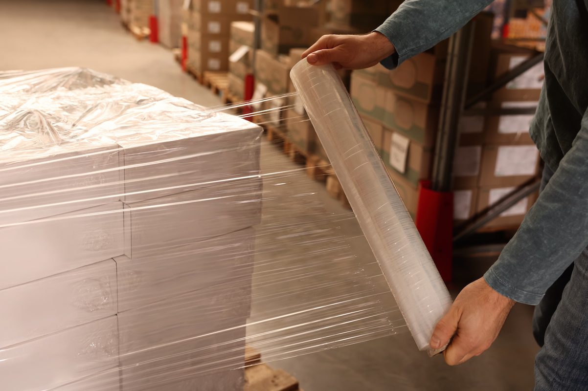 Use plastic wrap to pack your boxes.