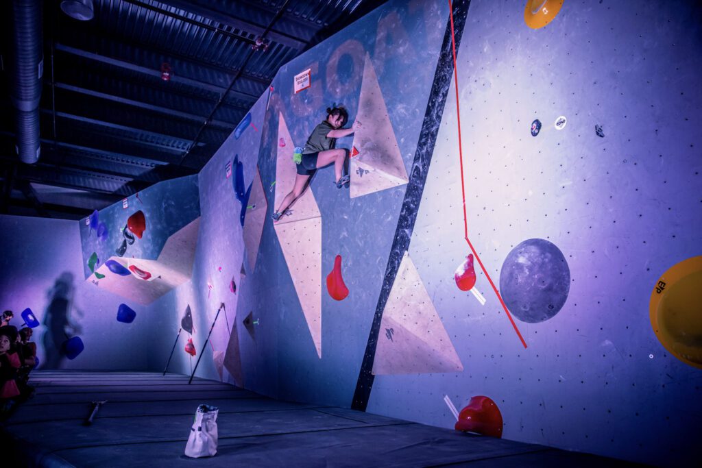 Rock climbing at GOAT Climbing Gym in Hackensack, NJ