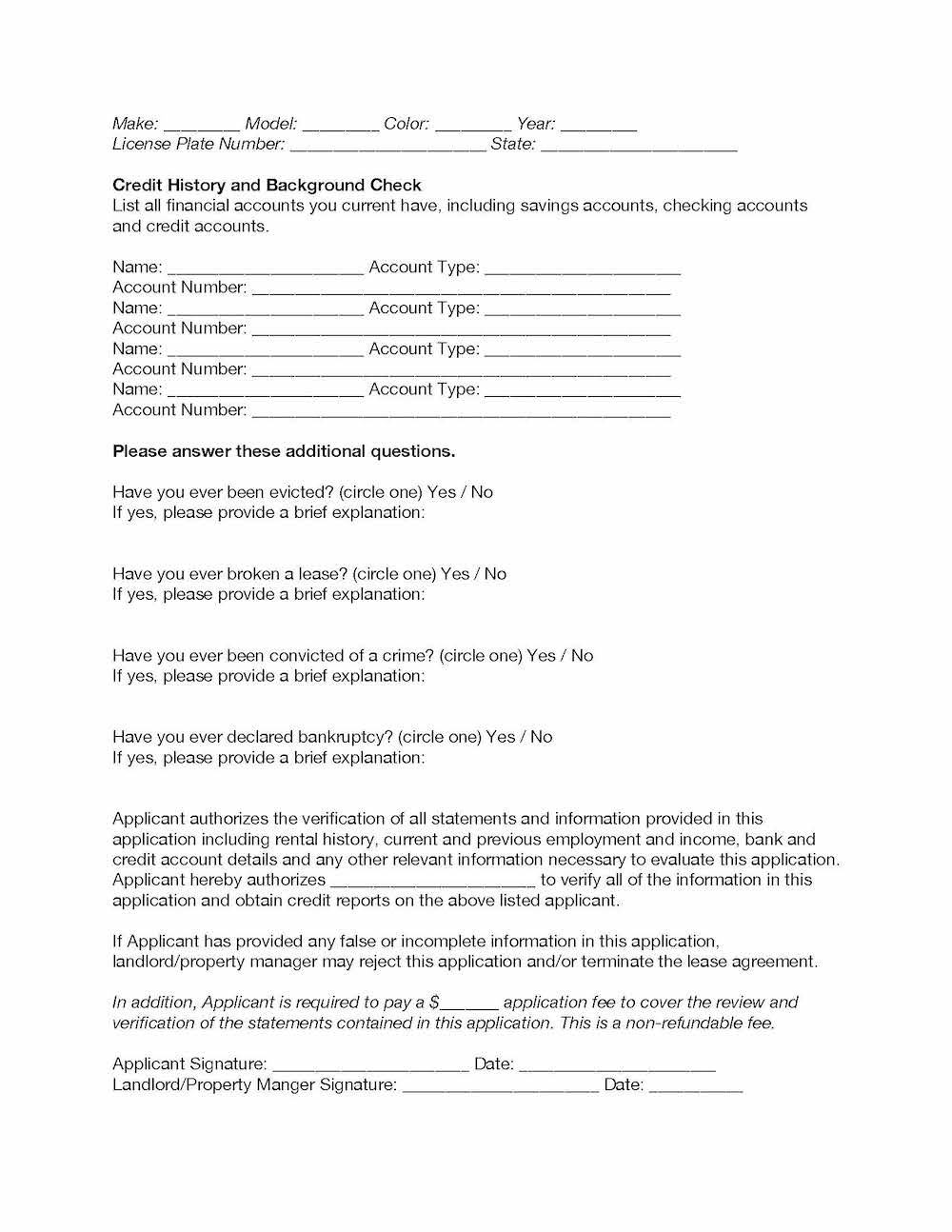 sample rental application form #1, how to fill out an apartment applciation.