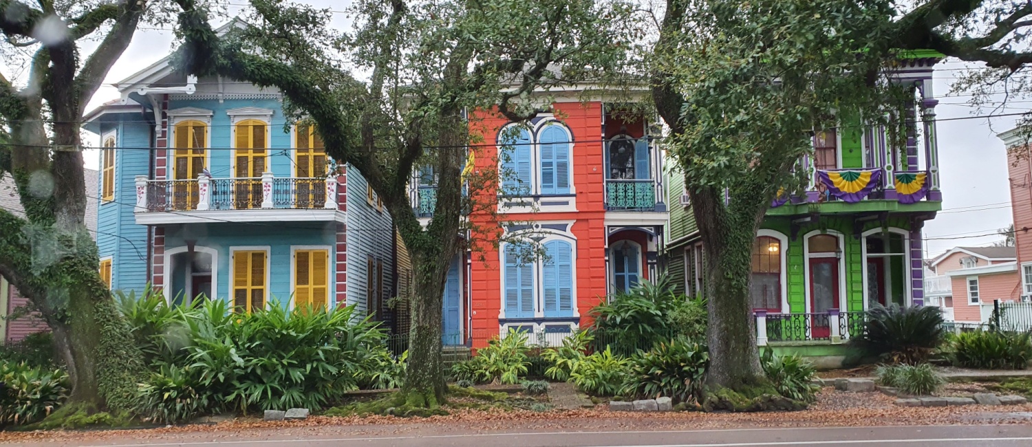 Victorian houses in beautiful New Orleans