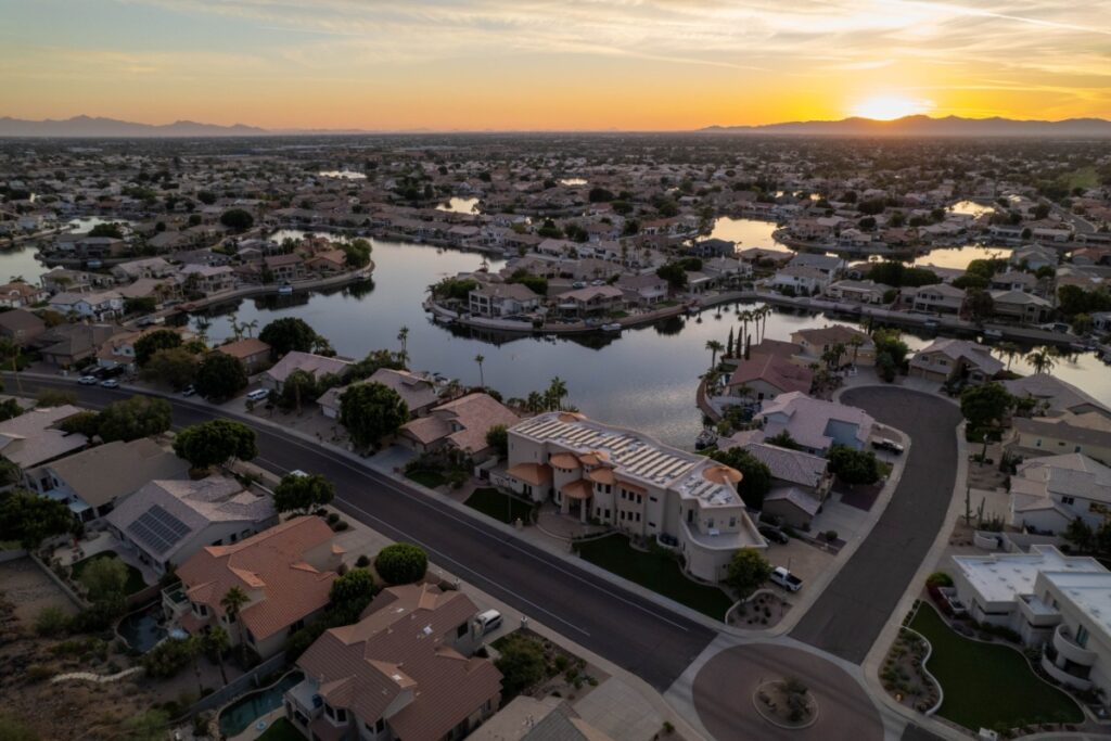 Suset in Glendale, just outside of Phoenix, AZ