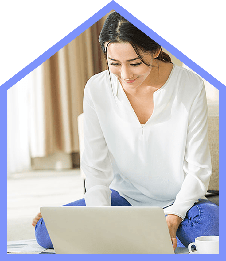 Woman working on computer